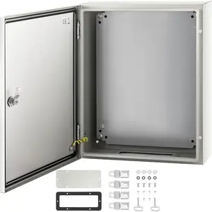 VEVOR NEMA Steel Enclosure, 20x 16x 8'' NEMA 4X Steel Electrical Box, IP66 Waterproof Dustproof, Outdoor/Indoor Electrical Junction Box, with Mounting PlateVEVOR Super Brand Day