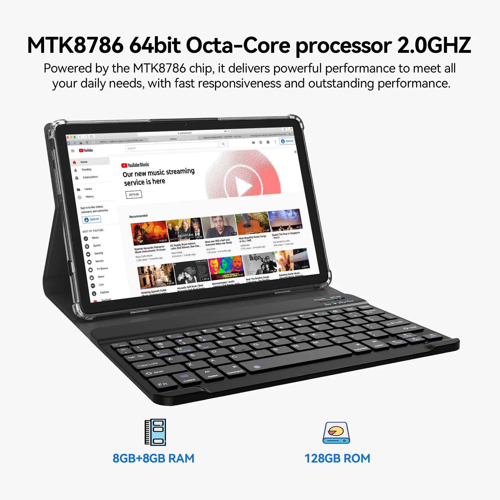 Android Tablet, 11 inch Android 15 Tablet, MTK8786 Octa-Core