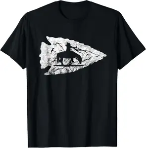 100%cotton Arrowhead Hunting Native American Relic Hunter Arrowhead T-Shirt