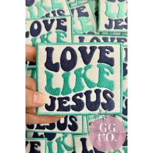 Love Like Jesus Patch, Christian Hat Patch, Embroidered Patch, Trucker Hat Patch, Iron On, Trendy Hat Patch, Jesus Patch.