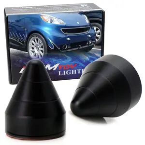 iJDMTOY Black Universal Fit Bump Protector Spike Guards For Most Car Front & Rear Bumpers