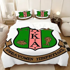Alpha Kappa Alpha sorority poster three-piece set, excluding quilt core pillow core, Thanksgiving New Year's gift, home travel lunch break adaptation, warm company for elders, relatives and friends, practical goods in the festival atmosphere