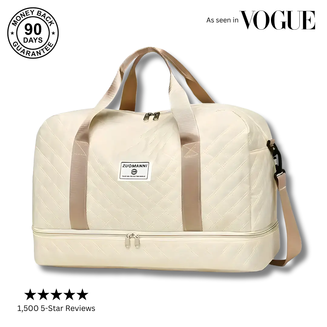 Ultra-Lightweight Large Capacity Argyle Travel Duffle Bag - Spacious & Highly Portable for Overnight Trips, Stylish Luggage Solution