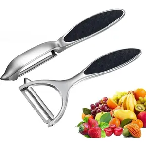 Vegetable Peeler, Potato Peelers for Kitchen Stainless Steel Multi-function Set Fruit Peeler For Kitchen and Household Tools Y & I Shape Swivel Blades with 2 Orange Citrus Peelers