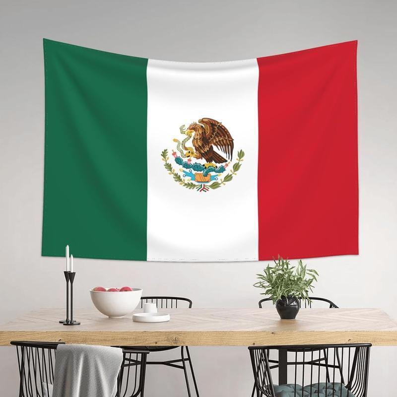 Mexico Flag tapestry Made in USA Wall Hanging, Mexico Mexican Hippie Art Wall Decoration Tapestry, Tapestry For Bedroom Living Room Dorm Home Decoration Table Decorative