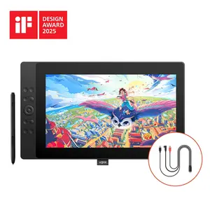 #SummerWins #DealsForYouDays UGEE UE16 15.4" Drawing Tablet, Full-Laminated, 143% sRGB, 16K Pressure, Battery-Free Stylus, 8+1 Hot Keys, Win/Mac/Android/PC Compatible, Digital Graphics Tablet for Creators