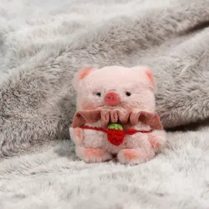 Autumn Winter Plush Cute Strawberry Pig Earphone Case, AirPods Pro Bluetooth-compatible Protector, Anti-Drop Durable Fashion Gift for Women Protection