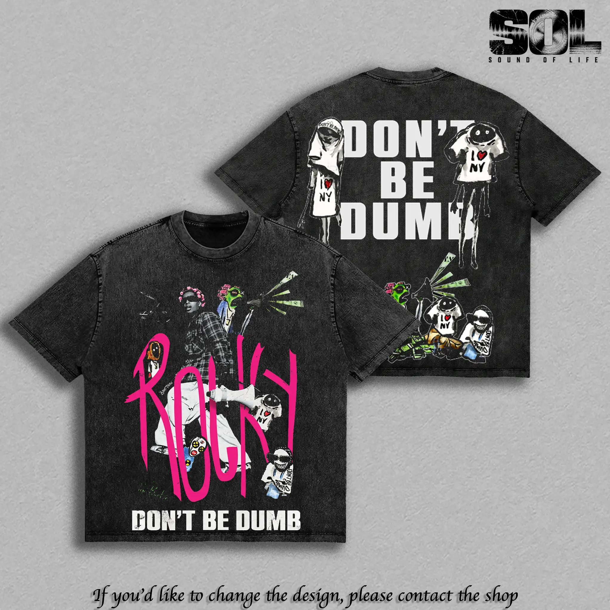 Rocky - Don't Be Dumb 2026 Merch For Asap Mob Fans High-quality Cotton T-Shirt, Rakim Mayers Fan Shirt Hip-Hop Shirt, Don't Be Dumb Tour Merch, Gift For Flacko Rap Fan Graphic Tee