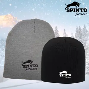 SPINTO FITNESS Unisex Gym Beanie - Lightweight, Sweat-Wicking Fabric Sports Hat for Training, Cycling