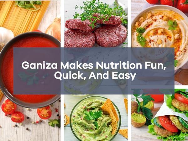 Ganiza Food Processor 8 Cup Glass & Stainless Steel Bowls 2-Speed 600W Copper Motor Smart Overheat Protection Includes Clean Brush & 2 Sets of Blades Automatic