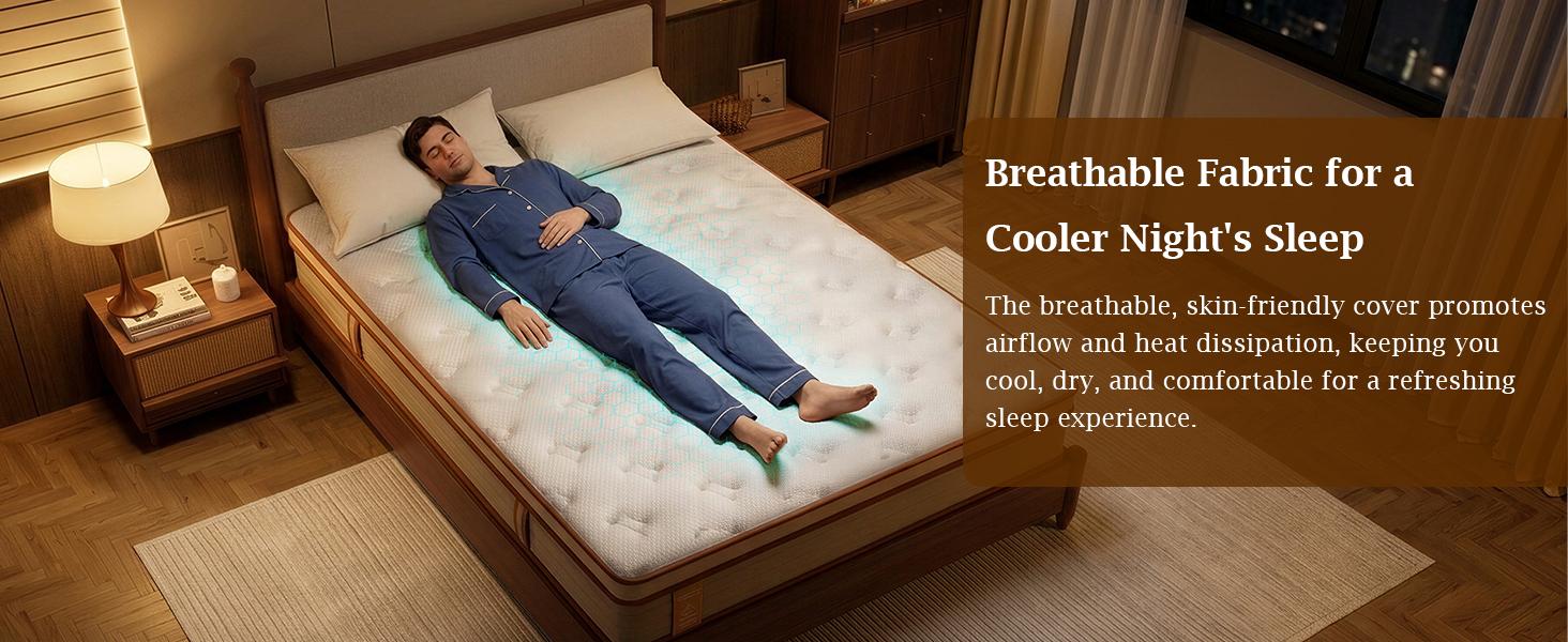 King Mattress 12 Inch Medium Firm Hybrid Mattress Isolation & Extra Edge Support |  Ergonomic Design — Available | Memory Foam & Pocket Springs for Pressure Relief, Motion in Twin/Twin XL/Full/Queen/King Sizes