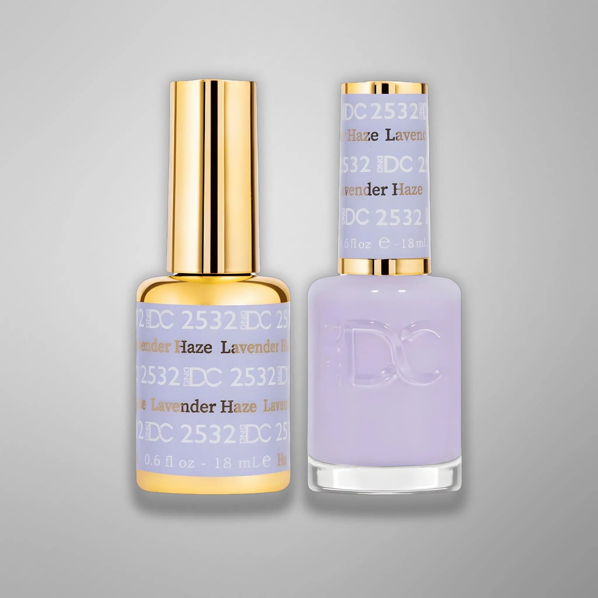DND DC Duo - 2532 Lavender Haze - Gel & Matching Lacquer Duo 0.5 oz