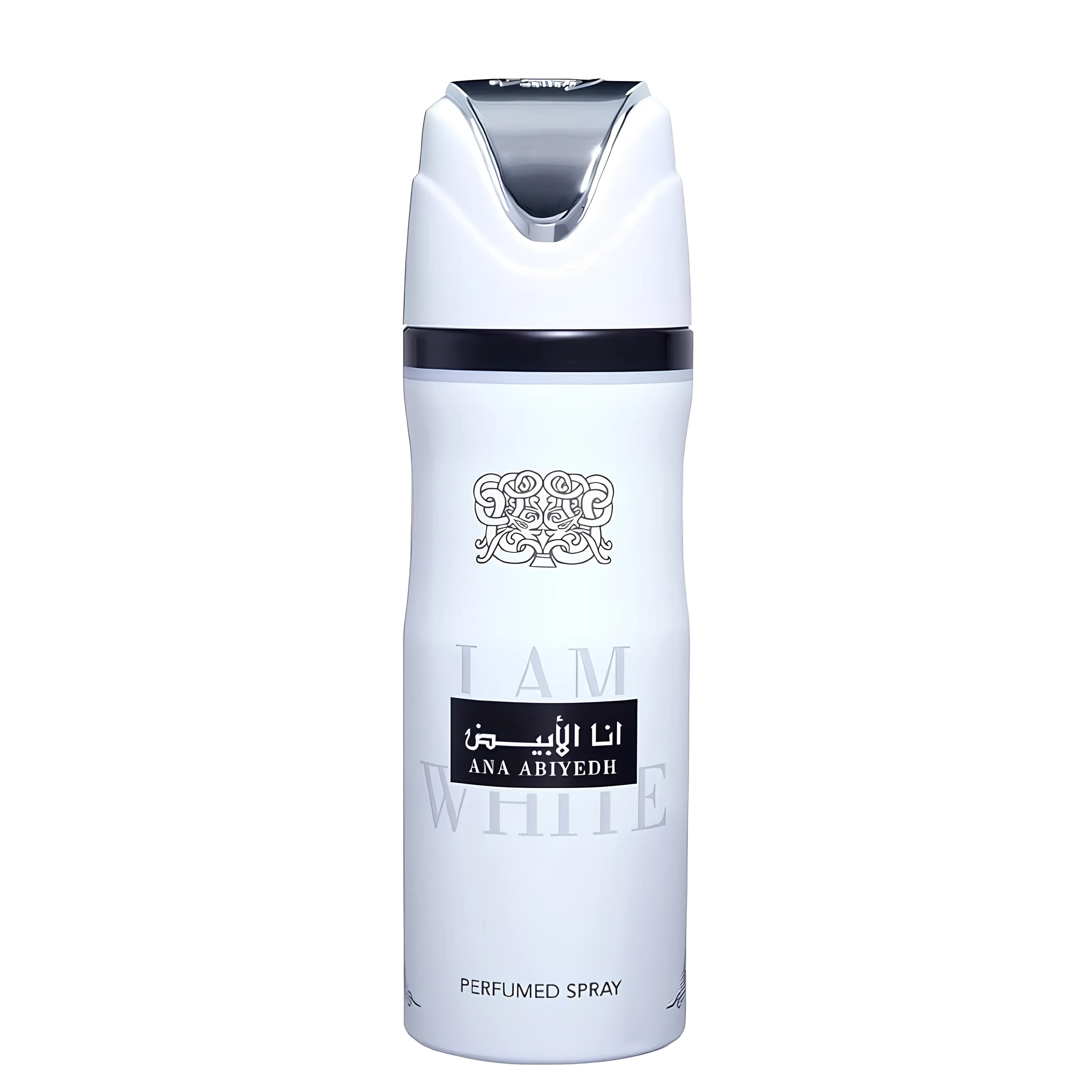 Lattafa Ana Abiyedh I Am White for Men Perfumed Deodorant Spray, 6.7 Ounce