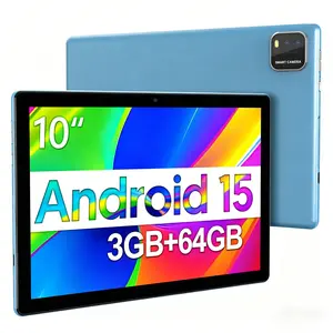 10-Inch Android Tablet Featuring The Latest Android 15, Equipped with 3GB of RAM And 64GB of Storage. This Wi-Fi Tablet Includes a 2MP Front Camera And an 8MP Rear Camera and 6000mAH Battery