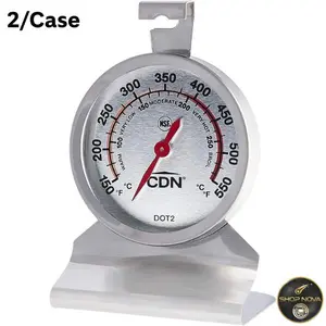 CDN DOT2 Pro Accurate 2" Dial Oven Thermometer 2/Case