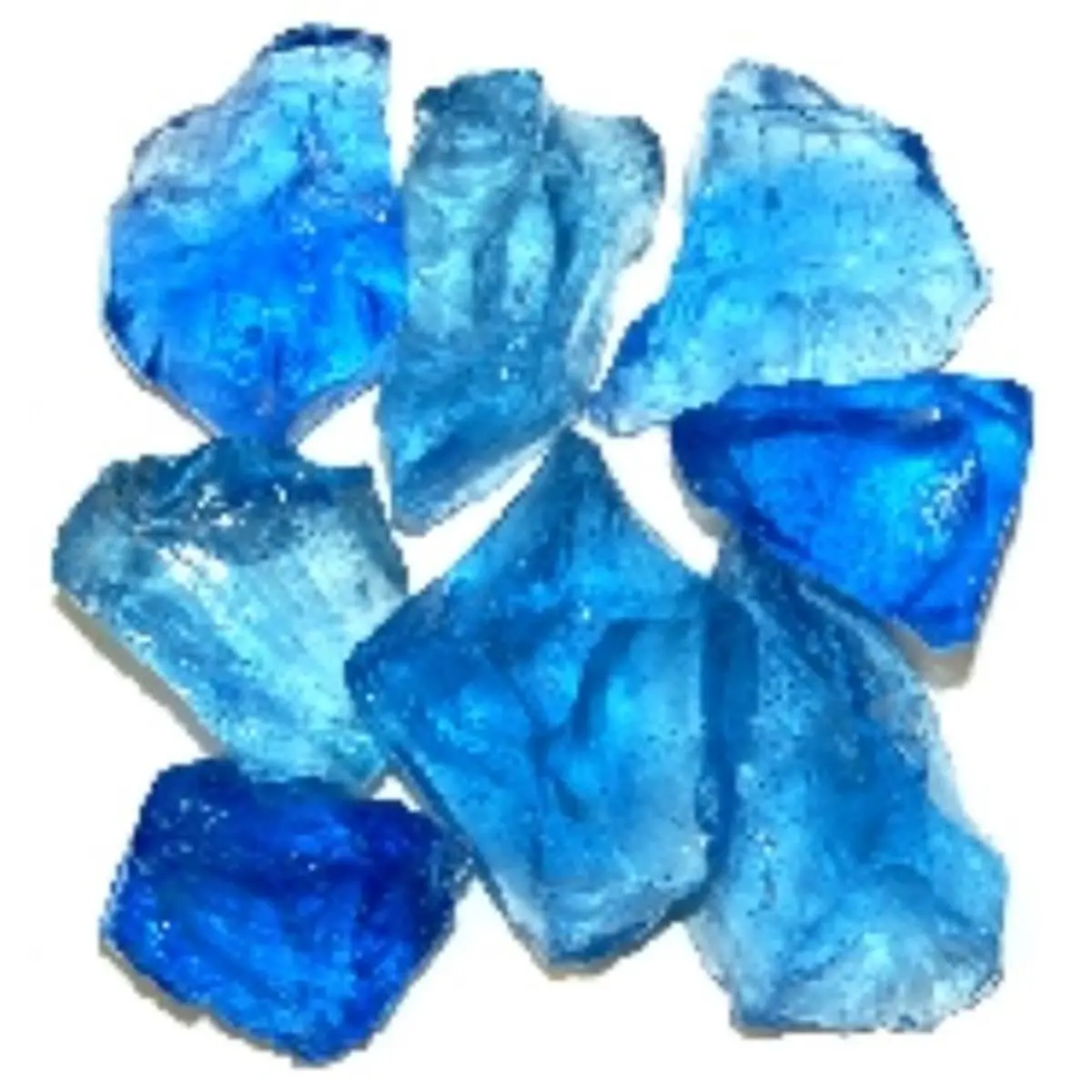 100% Recycled Chunky Landscape Glass Aquarium Tank Decorative Marbles & Rocks for Fish Tanks, DIY Projects, Crystal Blue, Medium (1/2"-1") Precise Sizing, 10 lbs American Specialty Glass LCRBLUEM-10