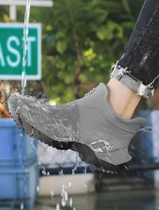 Unisex Fashion Short Rain Boots, Anti-Slip WearResistant,Lightweight Breathable,CommuterStyle for Rainy Days