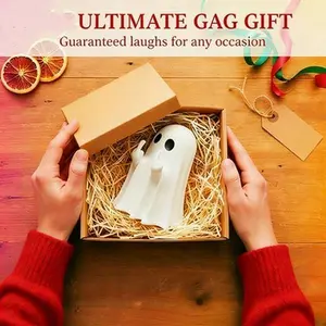 The cutest Halloween ghost resin figurines, hilarious middle finger emoji statues, perfect Halloween desktop, bookshelf, desk, and home garden decorations.