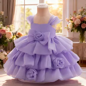 2263 Birthday Tutu Princess Dresses Girls Cloth Children's Fashion High Quality Korean Dress For Kids Girl Casual Clothes