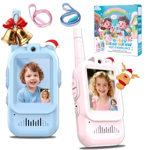 Video Walkie Talkies for Kids 2 Pack No WiFi Neded, Rechargeable Camera Intercom, USB- C Fast Charge, Fun Family Games for Parent-Child Bonding, Best Birthday Christmas Gifts for Boys Girls Ages 3-12 mothersdaygift Summervibes
