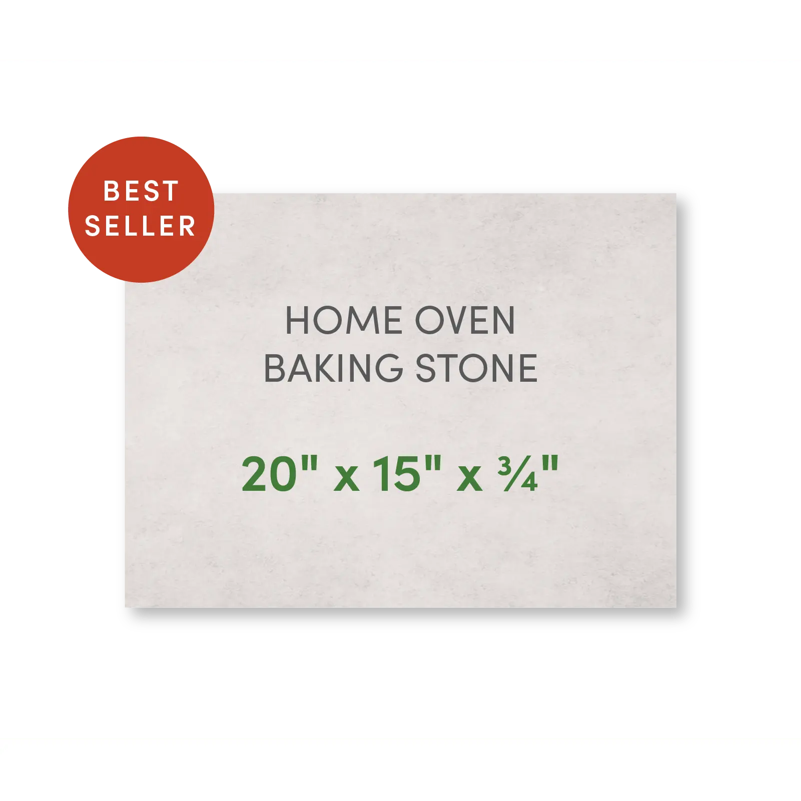 FibraMent Home Oven Baking Stone 20" x 15" x 3/4" Durable