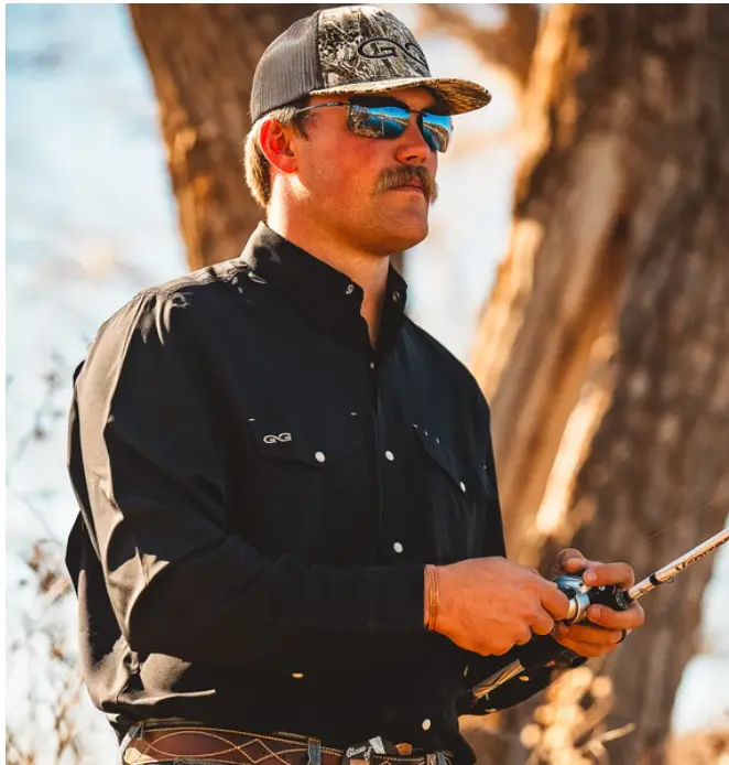Stockyards shirt long sleeve: Caviar by Game Guard