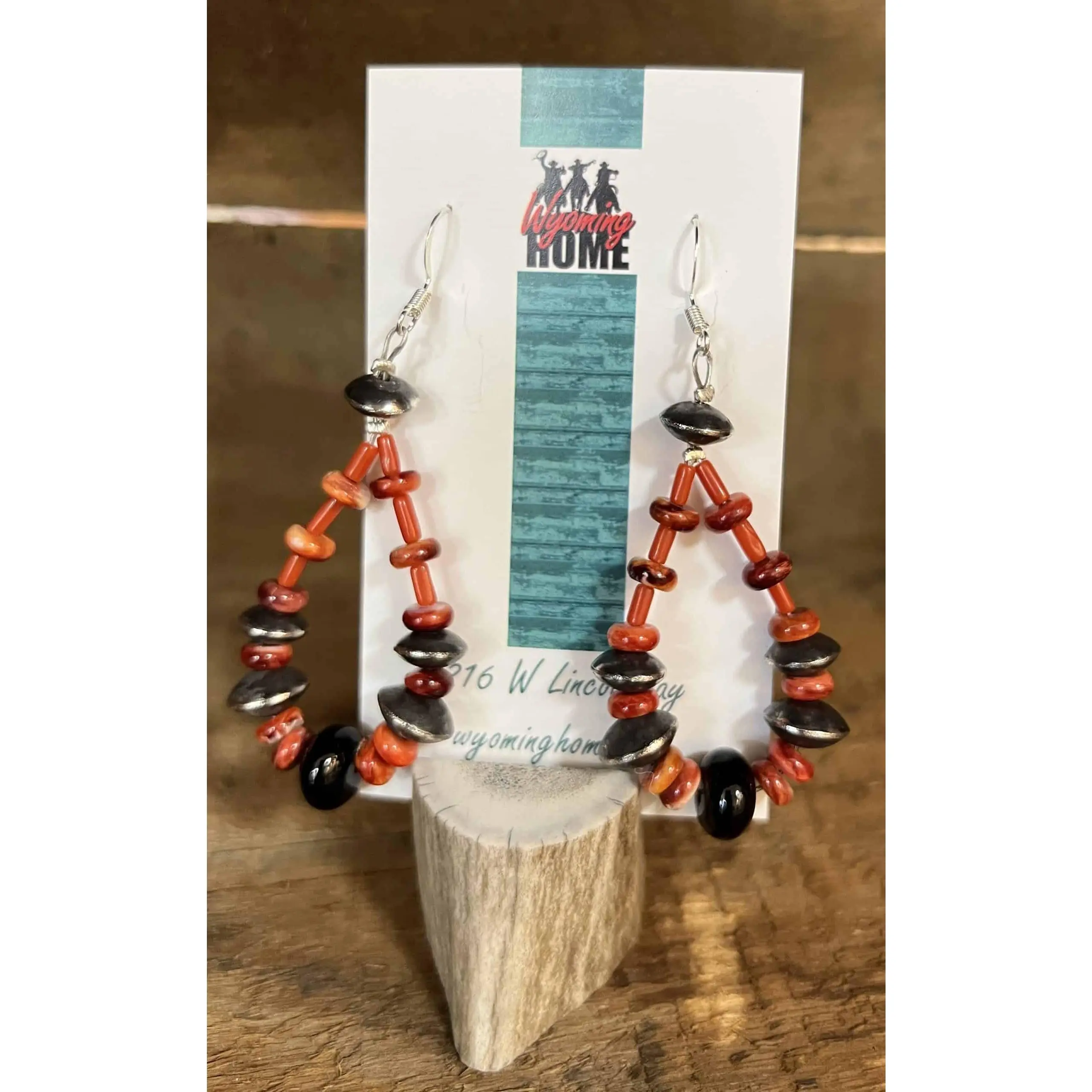 Coral & Red Spiny Oyster Earrings