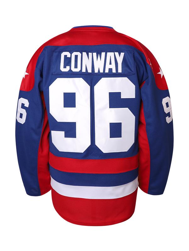 Men Mighty Ducks Jersey #33 Bombay #96 Conway #99 Banks Jersey,Movie Ice Hockey Jersey for Men Christmas gifts UglySweater