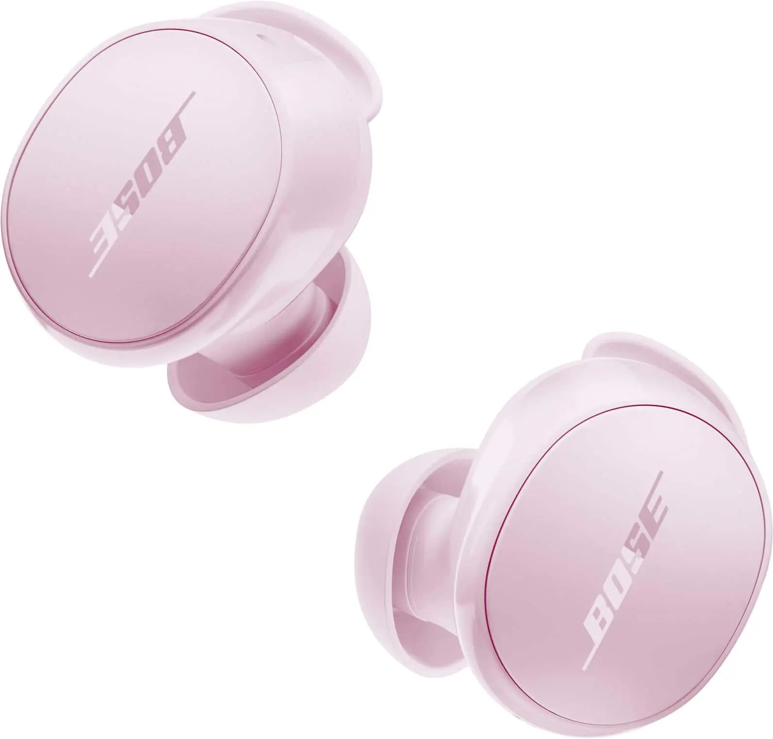 Bose - QuietComfort True Wireless Noise Cancelling In-Ear Earbuds with Customizable Fit - Petal Pink