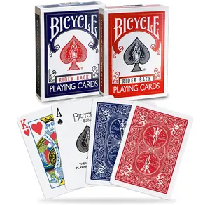 Bicycle Rider Back Playing Cards, Standard Poker Size Deck of Cards, Red & Blue (2 Pack), Classic Cards for Poker, Blackjack, Family Game Night & Card Games, Fun for All Ages