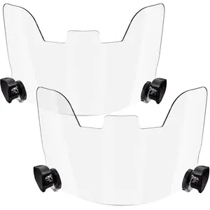 Football Visor Set - 2 Clear Visors with Clip System for Youth & Adult Helmets - Universal Fit, Glare Reduction, Easy Installation - Ideal for Soccer & Lacrosse - PC Material - 78x49x26.8cm Visibility