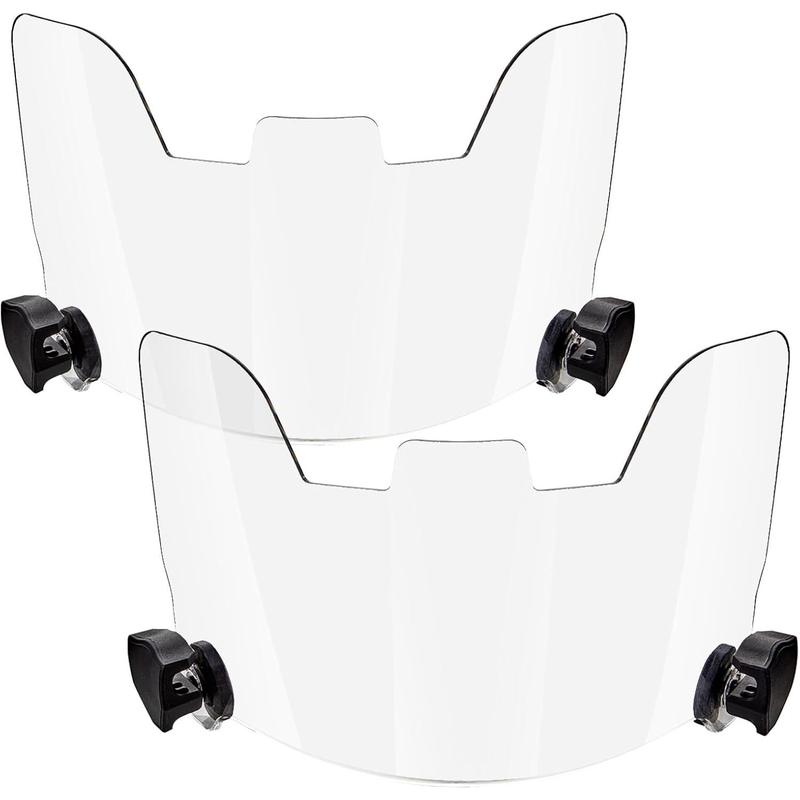 Football Visor Set - 2 Clear Visors with Clip System for Youth & Adult Helmets - Universal Fit, Glare Reduction, Easy Installation - Ideal for Soccer & Lacrosse - PC Material - 78x49x26.8cm Visibility