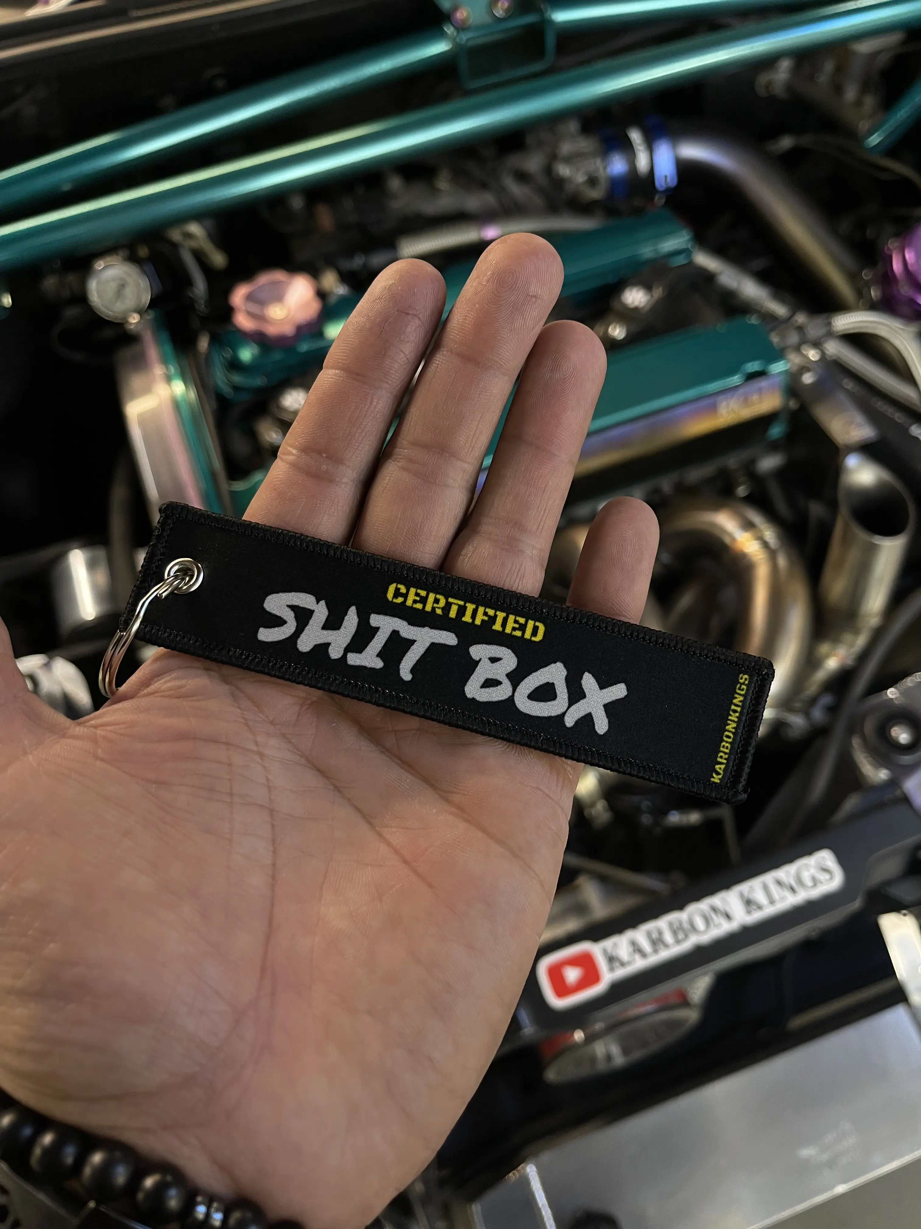 Certified Shit Box Car Key Tag