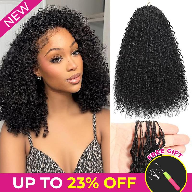 ISEE HAIR Human Hair Crochet Extensions Miracle Knots Pre-Separated 50g/Pack – Knotless Boho Braids, 4-5 Packs for Full Head, Multiple Curly & Wave Textures#HairTok #HairTutorial #HairStyles