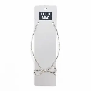 LuLu Mac Silver Bow Necklace