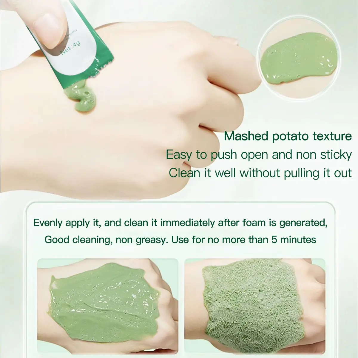 ZX】Centella foam facial mask can remove black and control oil