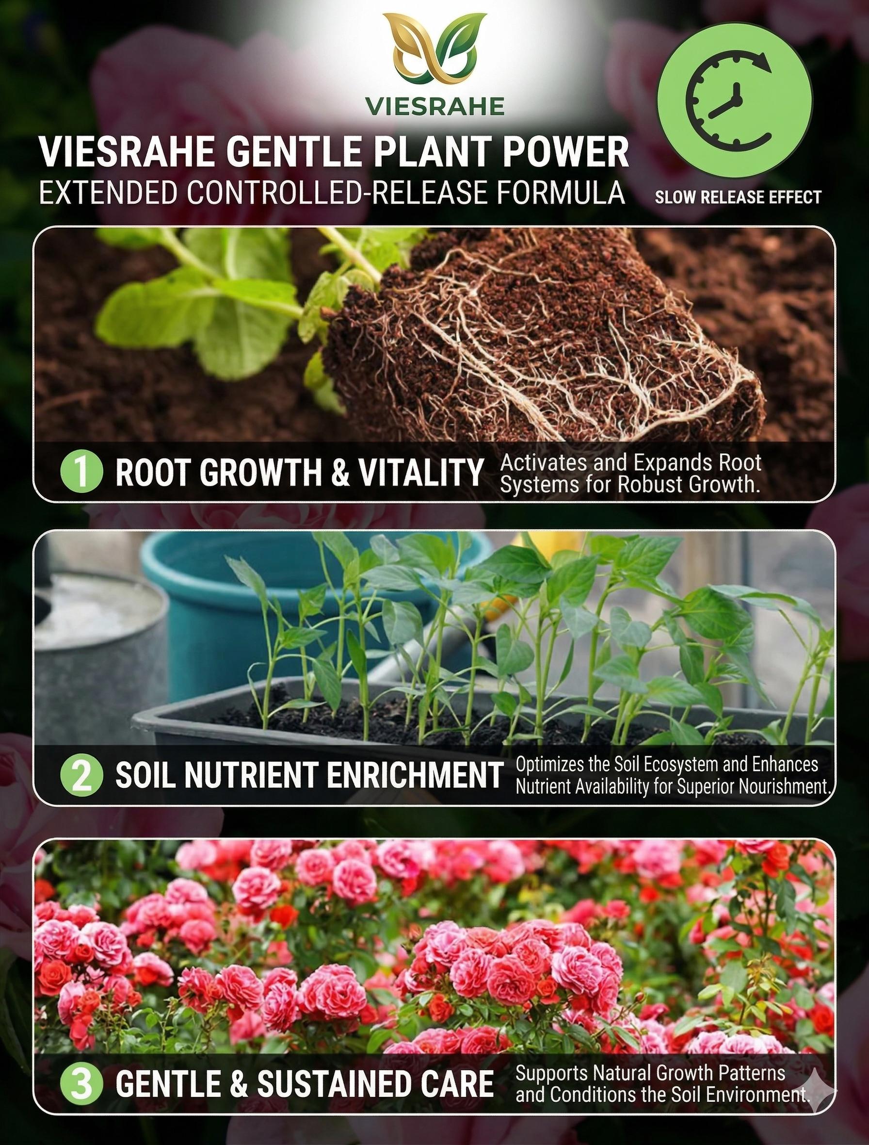 VIESRAHE 3-in-1 Plant Fertilizer Sticks Slow Release Probiotic Soil Regenerator for All Indoor Outdoor Plants Root Booster & Soil Enrichment Sticks for Flowers Succulents Houseplants