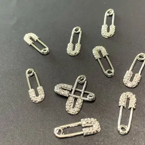 10 Pcs Safety Pin Nail Charms for Nail Art