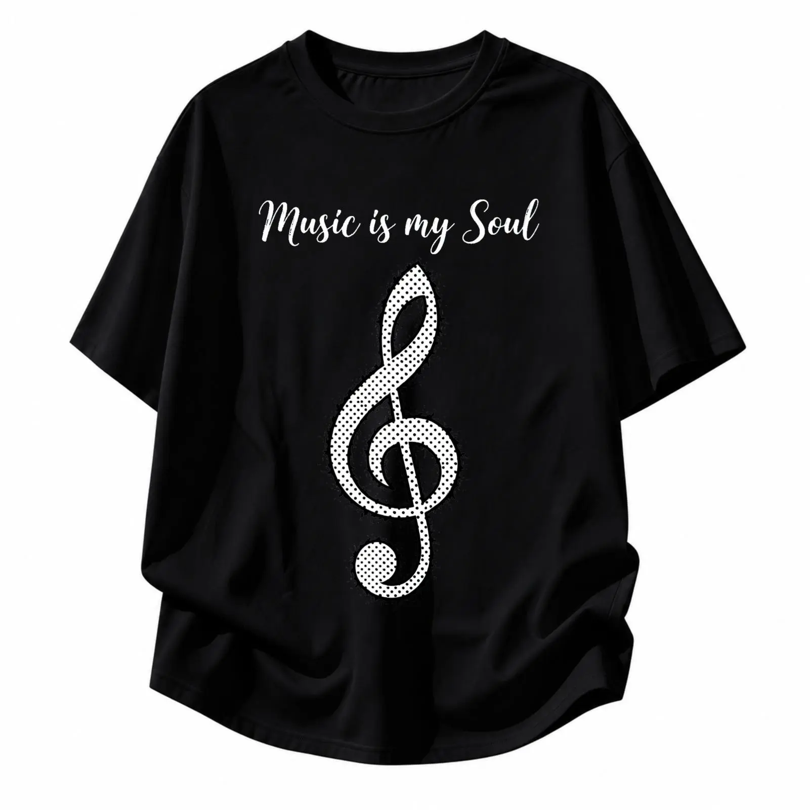 CARPESUN Music Lover Graphic Tee Shirt Musical Note Print Cotton Casual Unisex Top Gift For Musicians Singers And Music Enthusiasts