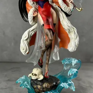 36cm Boa Hancock One-One Piece Anime Figure, Sexy Queen Cheongsam, GK PVC Statue, Luxury Collectible, Desktop Ornament, Gift, Birthday, Halloween, Adult, Child, Anime Fan, Collectible, Popular Toy, PC Case Ornament