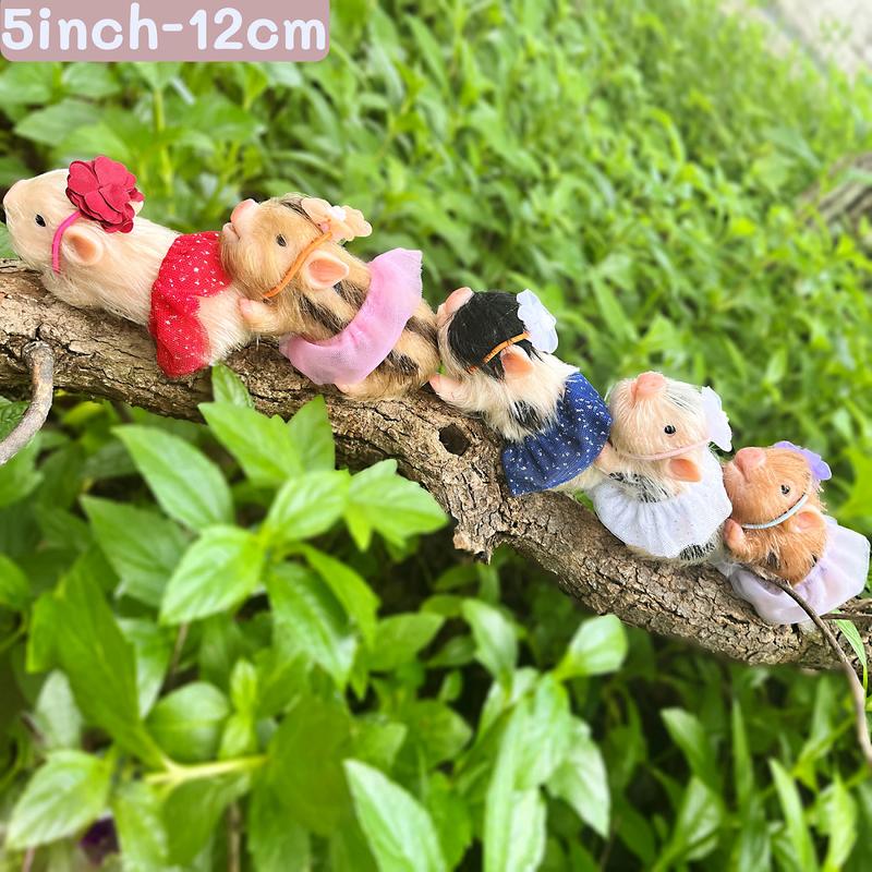 5inch/12cm 5 Styles Cute Mini Piglets Full Body Silicone Dolls with 3 Sets Mini Outfits for Each Lovely Piglet Doll Handmade Painted Newborn Dolls Perfect Gifts For Birthday