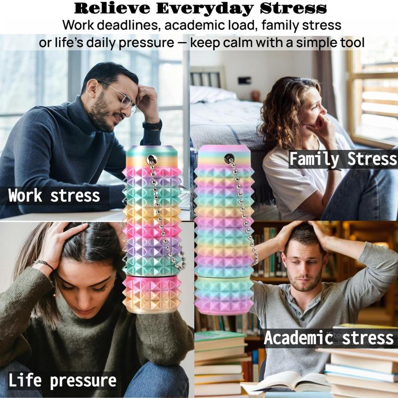 Little Ouchies Pain Fidget Roller Keychain - 3D Printed for Stress Relief & Focus - Portable Anxiety Relief Tool - Ideal Novelty Gift for Adults