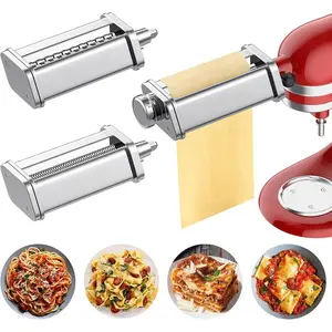 Pasta Attachment for  Mixer, Includes Pasta Sheet Roller, Spaghetti Fettuccine , 3 count for Pasta Attachment by