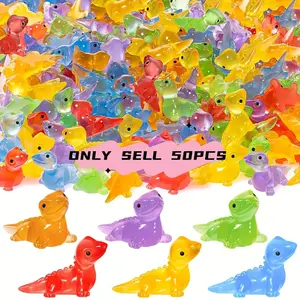 50 Glow-in-the-Dark Mini Resin Lizards - Cute translucent lizard figurines perfect for DIY crafts, landscaping, potted plants, and hidden games. Available in a variety of vibrant colors. No batteries required. Decorative Sculptures
