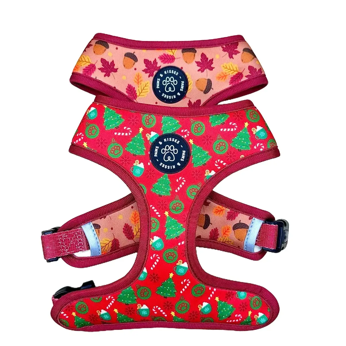 Fall to Christmas Reversible Harness for Dogs and Cats