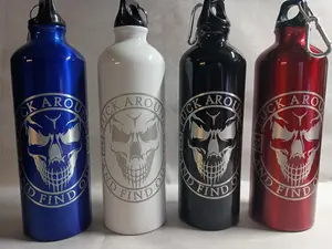 Laser Engraved FAFO 25oz Aluminum Water Bottle w/ Attached Carabiner - High-Quality Packaging for Versatile Use