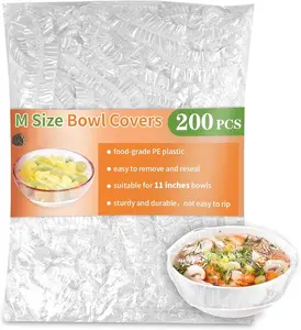 200 count Bowl Covers for Bread Proofing, Plastic Shower Caps for Sourdough Bread,  Covers Stretch  Elastic, Keep   and Dust