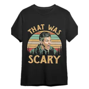 Dean Winchester Supernatural Vintage Scary Graphic T-Shirt for Men Short Sleeve Fun Collection Made in USA