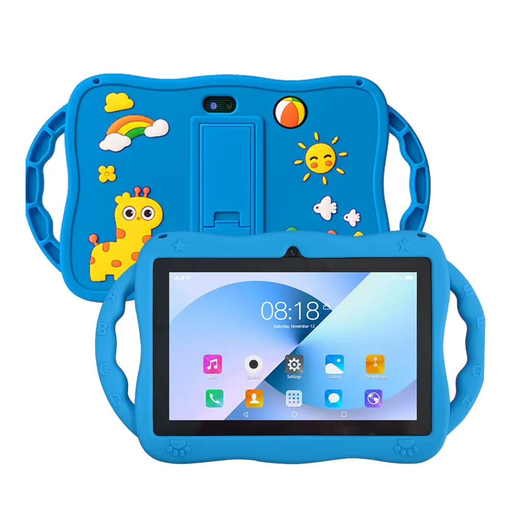 7 Inch Kids Tablet PC Android 13.0 4GB 64GB, Dual Camera 2mp+5mp, WiFi Bluetooth-compatible, Wireless Touchscreen Tablet, Shockproof Case, Parental Control, Ideal Gift