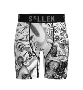 Sullen Clothing Emink Boxers Menswear Black Mesh Soft Breathable Stretch Fabric Artwork Comfortable Daily Wear